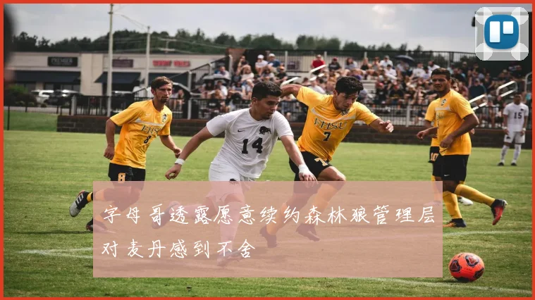 字母哥透露愿意续约森林狼管理层对麦丹感到不舍